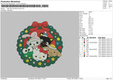 Kitty Friends Xmas Embroidery File 6 sizes