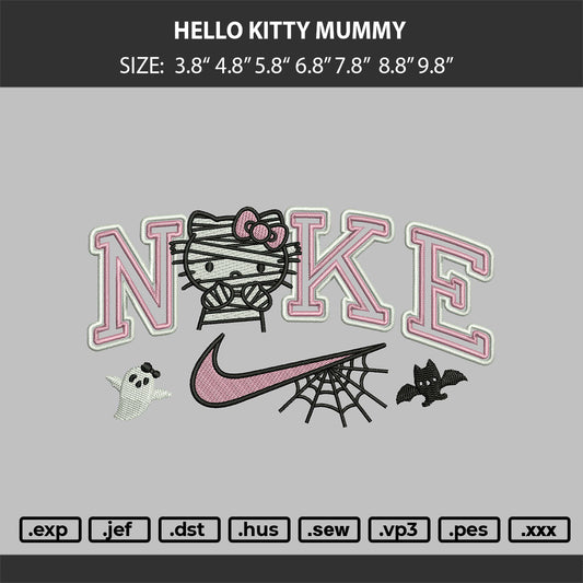 Hello Kitty Mummy Embroidery Machine Design Files