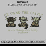 Cows 0810 Embroidery File 6 sizes