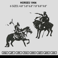 Horses 1906 Embroidery File 6 sizes