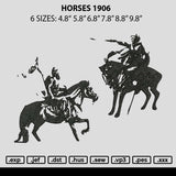 Horses 1906 Embroidery File 6 sizes