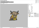 Cow Shall Embroidery File 6 sizes