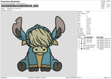 Cow Stitch 01 Embroidery File 6 sizes