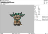 Cow Yoda Embroidery File 6 sizes