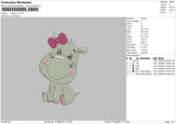 Hippo V2 Embroidery File 5 sizes