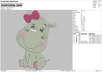 Hippo V2 Embroidery File 5 sizes