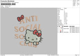 Hk Social Embroidery File 6 sizes