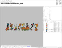 Snoopy Halloween Group Embroidery File 4 size