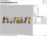 Snoopy Halloween Group Embroidery File 4 size