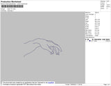 Hands V1 Embroidery File 4 Size