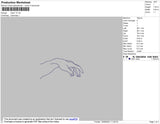Hands V1 Embroidery File 4 Size