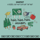 Hoatext Embroidery File 6 sizes
