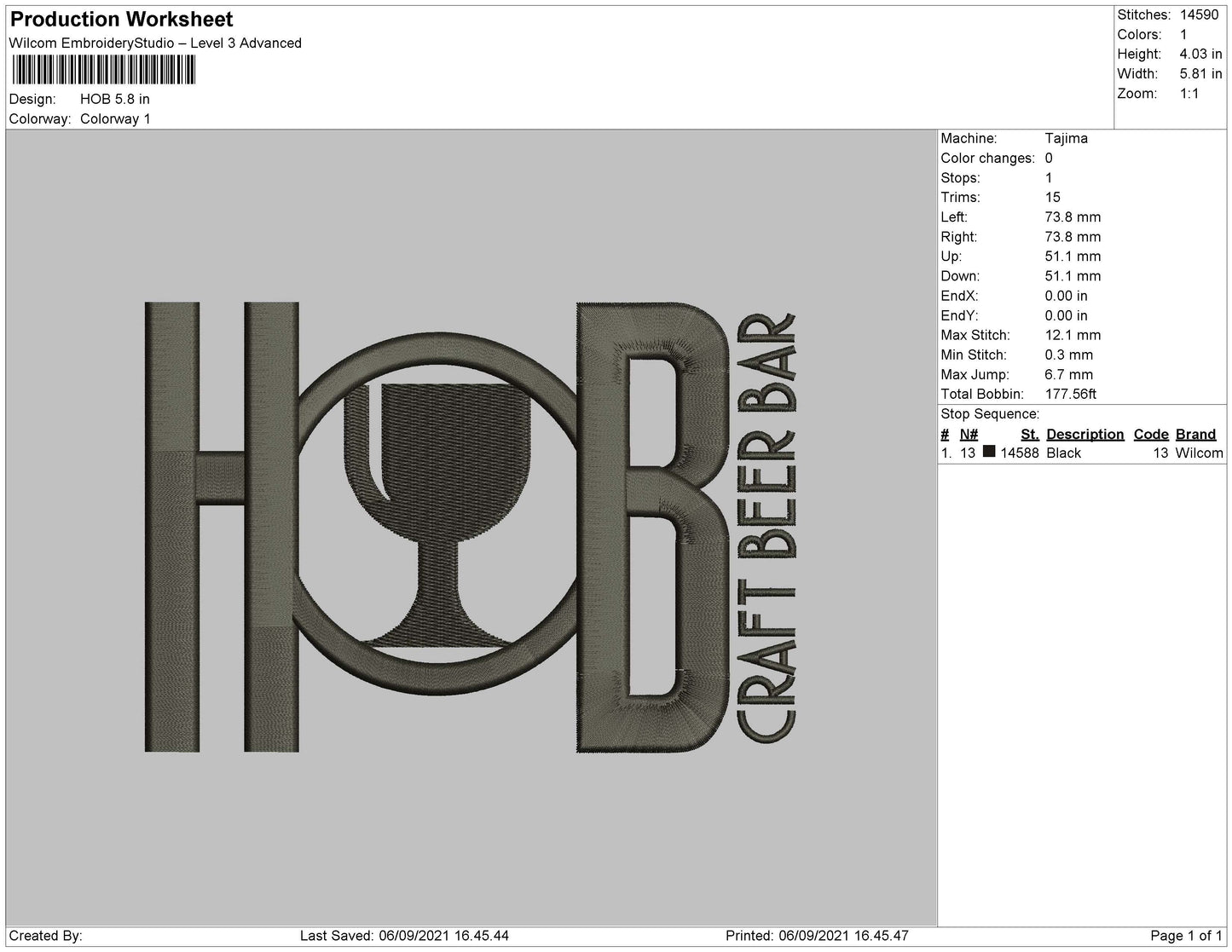 Hob Embroidery File 4 size