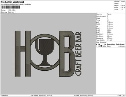 Hob Embroidery File 4 size