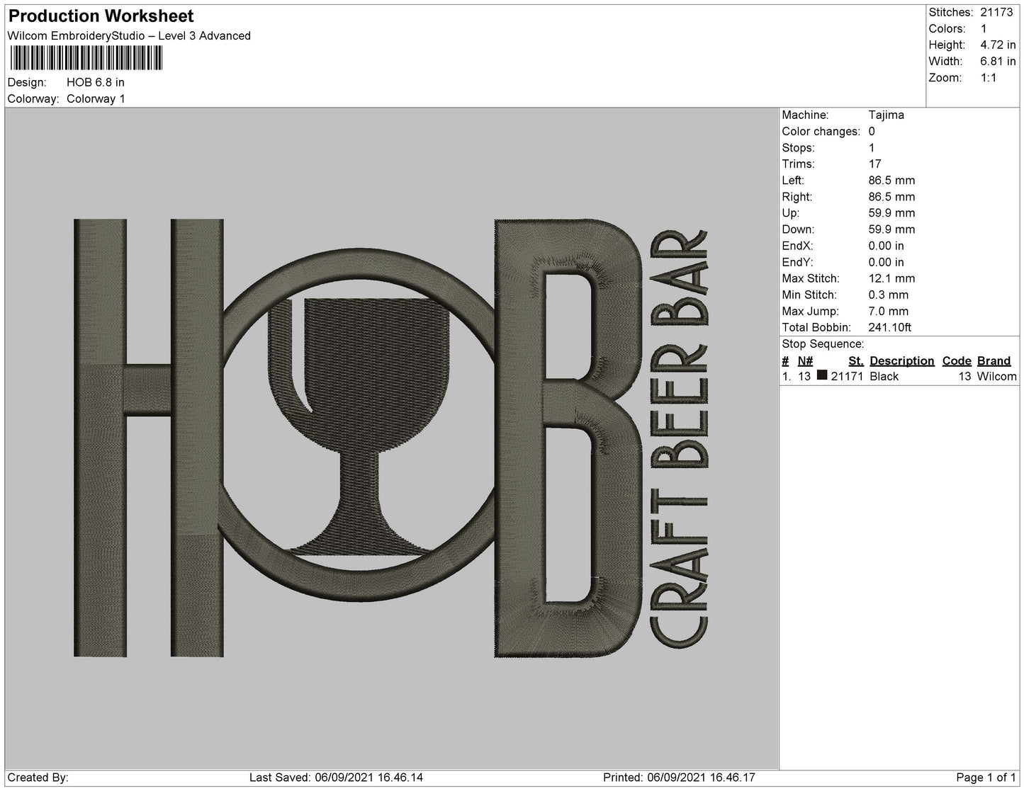 Hob Embroidery File 4 size