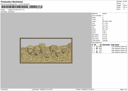 Hokage Mountain Embroidery File 4 size