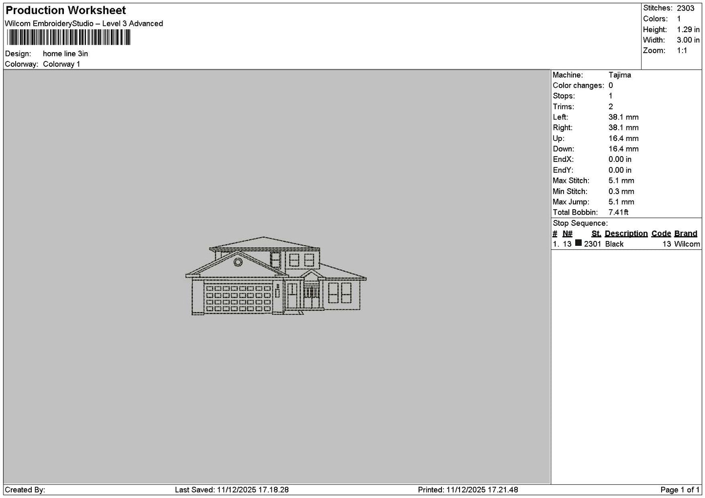 Home Line 02 Embroidery File 6 sizes