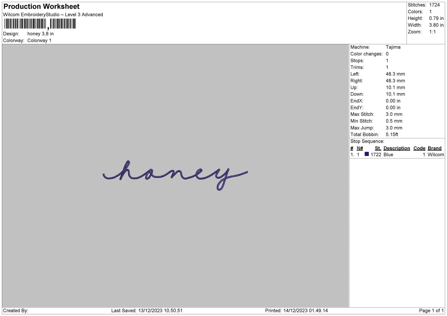 Names 1412 Embroidery File 6 sizes