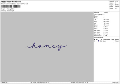 Names 1412 Embroidery File 6 sizes