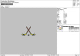 Hockeystick 02 Embroidery File 6 sizes