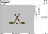Hockeystick 02 Embroidery File 6 sizes