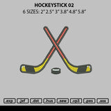 Hockeystick 02 Embroidery File 6 sizes