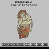 Horror Fall V2 Embroidery File 5 sizes