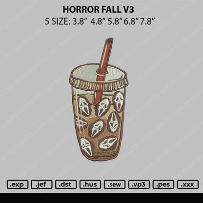 Horror Fall V3 Embroidery File 5 sizes