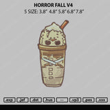 Horror Fall V4 Embroidery File 5 sizes