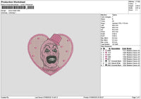 Ghost Heart Embroidery File 6 sizes
