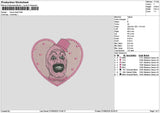 Ghost Heart Embroidery File 6 sizes