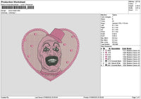 Ghost Heart Embroidery File 6 sizes