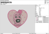 Ghost Heart Embroidery File 6 sizes