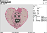 Ghost Heart Embroidery File 6 sizes