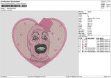 Ghost Heart Embroidery File 6 sizes