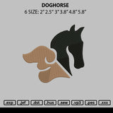 Doghorse Embroidery File 6 sizes