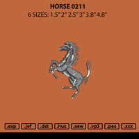 Horse 0211 Embroidery File 6 sizes