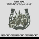 Horse Head Embroidery File 6 sizes