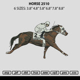 Horse 2510 Embroidery File 6 sizes