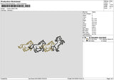 Horses0412 Embroidery File 6 sizes