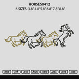Horses0412 Embroidery File 6 sizes