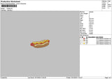Hotdog Small Embroidery File 6 sizes