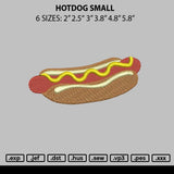Hotdog Small Embroidery File 6 sizes