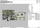 Housetree Embroidery File 6 sizes
