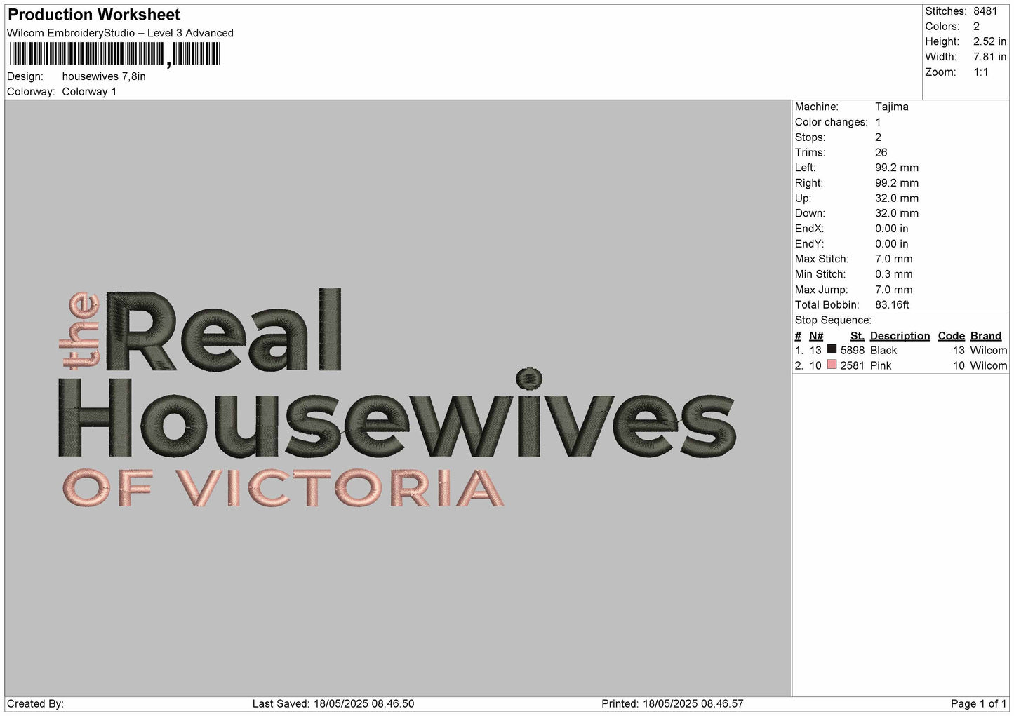 HousewIves V1 Embroidery File 6 sizes