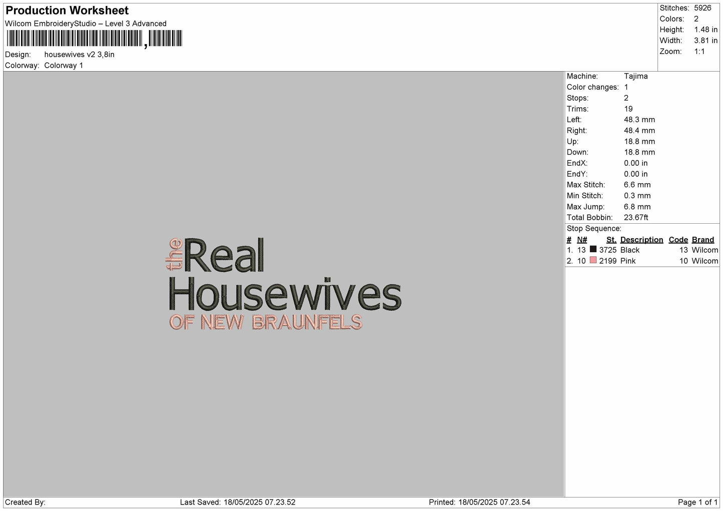 Housewaves v2 Embroidery Files