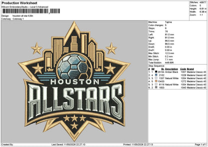 Houstontext 1105 Embroidery File 6 sizes