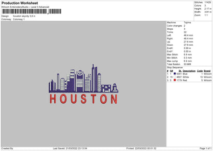 Houseton Skycity Embroidery File 4 size