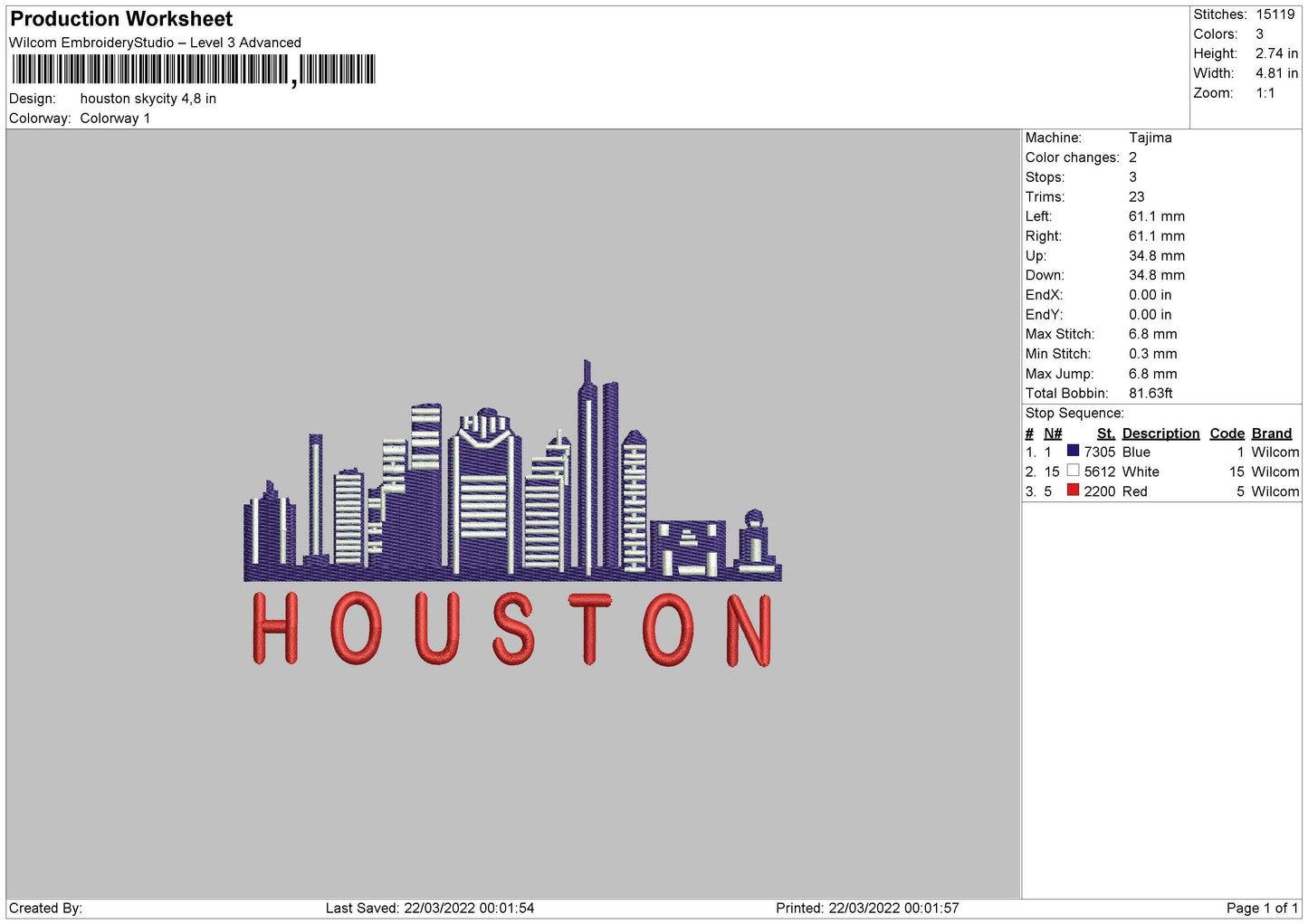 Houseton Skycity Embroidery File 4 size