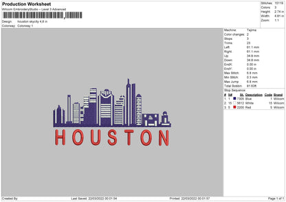 Houseton Skycity Embroidery File 4 size